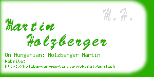 martin holzberger business card